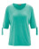 T-shirt chanvre coton bio avec noeuds bleu vert