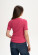 T-shirt jersey à côtes femme couleur rose