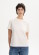T-shirt beige clair en coton biologique pour femme