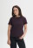 T-shirt coton bio femme couleur prune