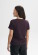 T-shirt coton bio femme couleur prune