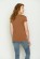 T-shirt coton bio femme couleur caramel