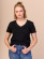 T-shirt noir en coton bio gots pour femme