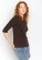 T-shirt femme coton bio couleur café