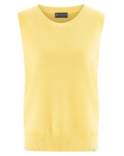 Pull sans manches en maille de chanvre et coton bio