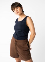 Débardeur coton bio bleu marine pour femme