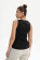 Débardeur côtelé femme coton bio noir