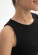 Top fines côtes coton bio noir femme