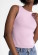 Top court en coton bio rose pour femme