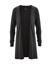 Gilet noir femme matière écologique