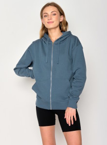 Sweat femme en coton biologique bleu