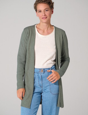 Gilet long femme en chanvre et coton bio