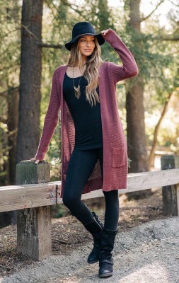 Gilet chanvre coton bio rose femme