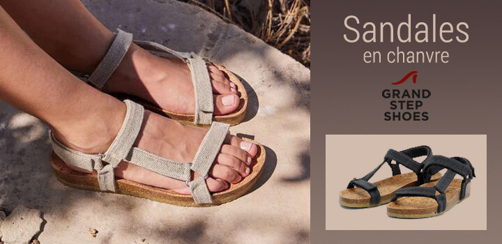 sandale en chanvre écologique femme