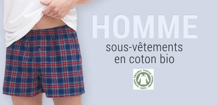 sous-vêtements coton bio gots homme