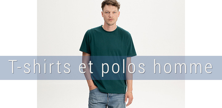 T-shirts et polos bio homme chanvre coton