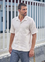 Chemise d'été homme en chanvre et coton bio écologique