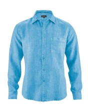 chemise chanvre hempage bleu vif