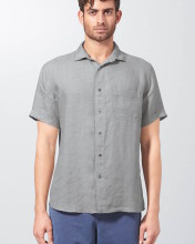 Chemise manches courtes en chanvre pour homme