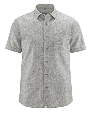 Chemise d'été en chanvre couleur gris