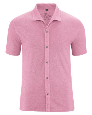 Chemise en jersey de chanvre et coton bio couleur rose