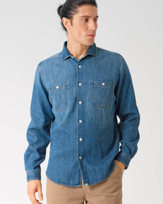 Chemise homme denim chanvre coton bio