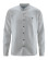 Chemise col mao en chanvre couleur gris clair