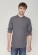 Chemise coton bio lin grise pour homme