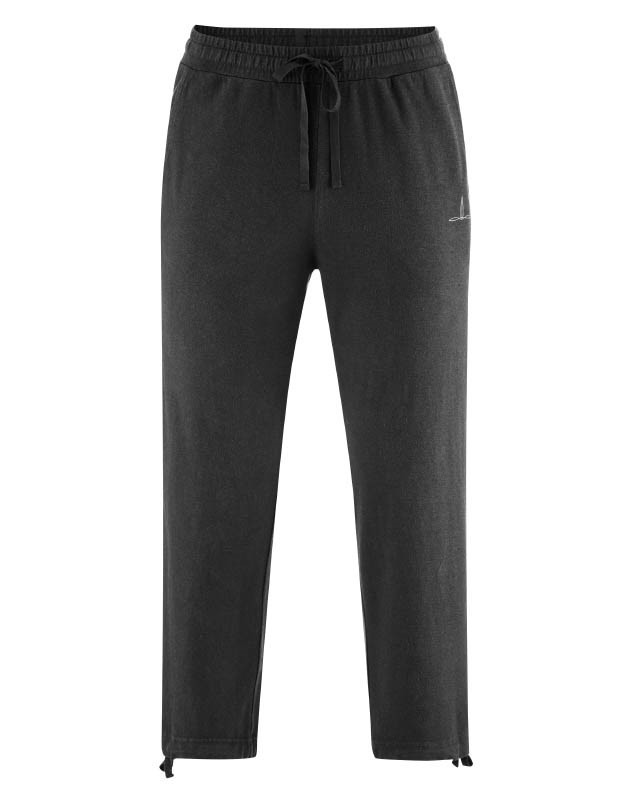 Pantalon de yoga Confort Femme - Coton Bio Noir - Vêtements de