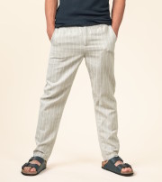 Pantalon lin naturel homme
