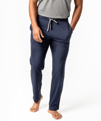 Pantalon pyjama homme en coton biologique bleu marine