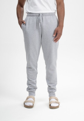 Pantalon jogging coton bio gris clair homme