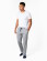 Pantalon pyjama coton bio gris clair pour homme