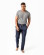 Pantalon coton bio souple homme bleu marine