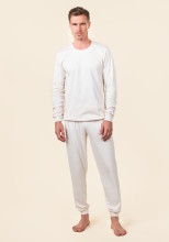 Pyjama blanc en coton bio living crafts homme