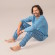 Pyjama coton bio homme couleur bleu
