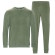 Pyjama chaud d'hiver pour homme - coton bio - vert