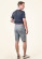 Short coton bio gris pour homme