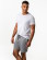 Short en jersey gris clair de coton bio pour homme