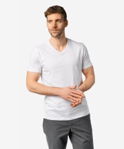 T-shirt sous chemise homme en coton biologique blanc