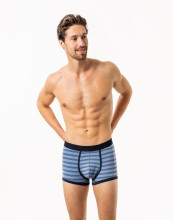 Boxer coton bio homme rayures bleues living crafts