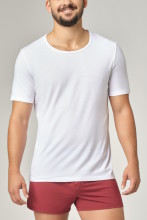 T-shirt en coton biologique blanc pour homme