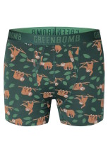 Boxer coton bio motif paresseux sur une branche