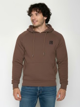 Sweat marron en coton biologique pour homme