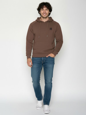 Sweat marron en coton biologique pour homme