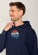 Sweat bleu marine coton bio homme motif original vélo
