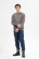 Pull fin homme en coton bio marron clair