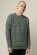 Pull coton bio homme chiné vert