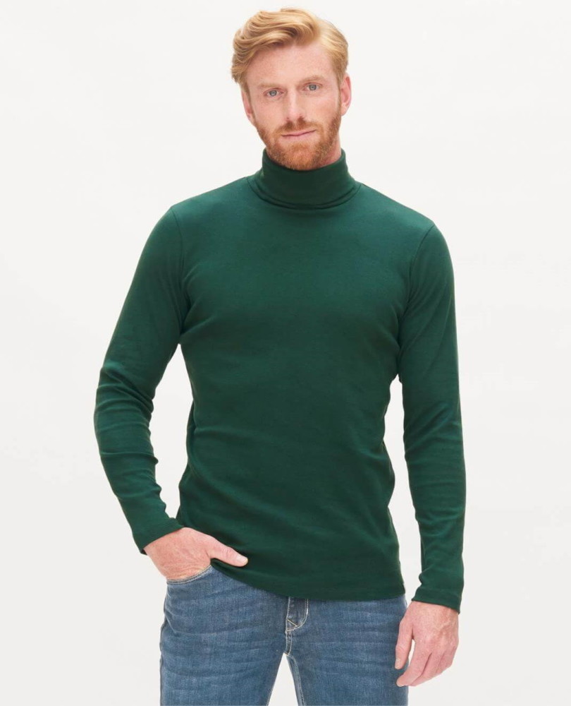 Sous-pull homme en coton bio certifié GOTS