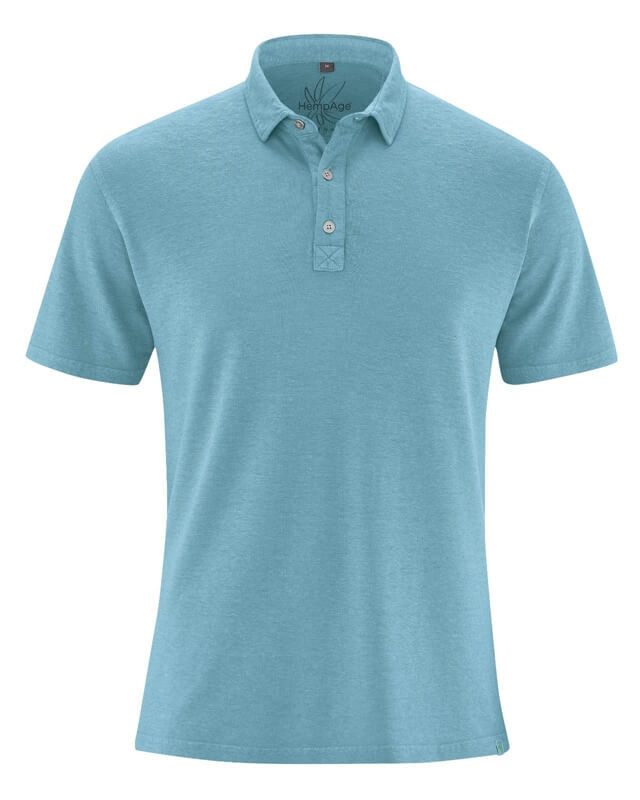 Polo Homme Manches Longues Coton Biologique Marine